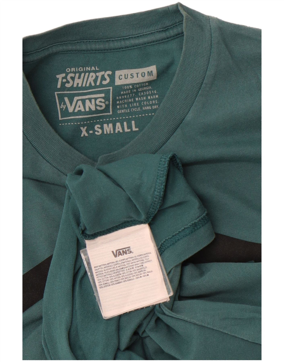 Tricou grafic personalizat VANS pentru bărbați Top XS bumbac verde
