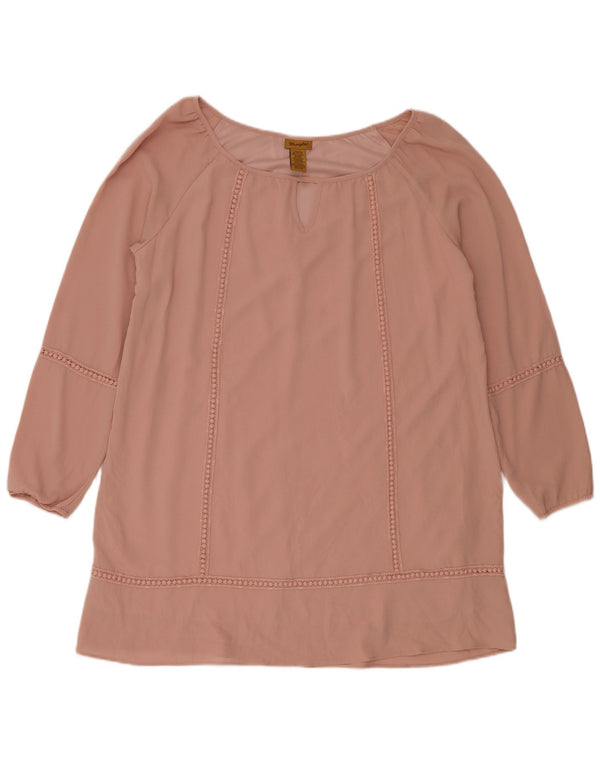 Rochie tunică cu mânecă lungă Wrangler pentru femei UK 18 XL roz poliester