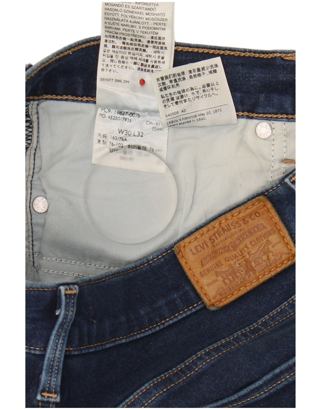 Blugi Capri pentru femei Levi's W30 L21 Bumbac albastru