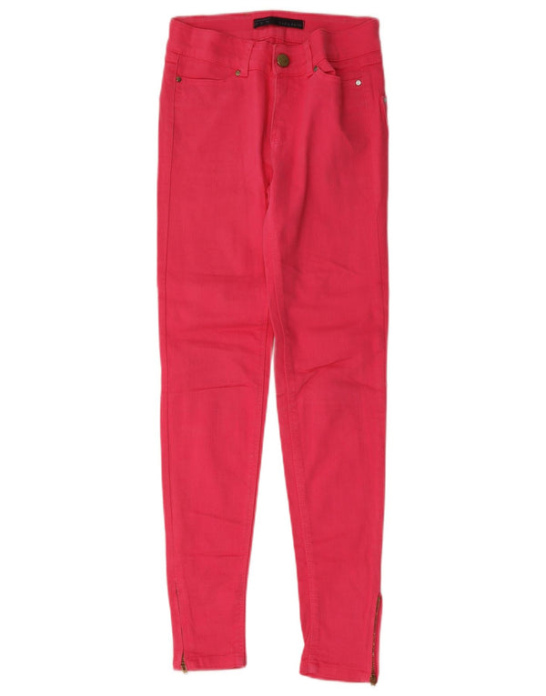 Blugi skinny dama Zara EU 32 2XS W22 L28 bumbac roz