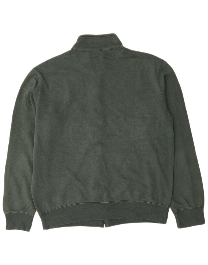 CHAMPION Mens Tracksuit Top Jacket Large Green Cotton