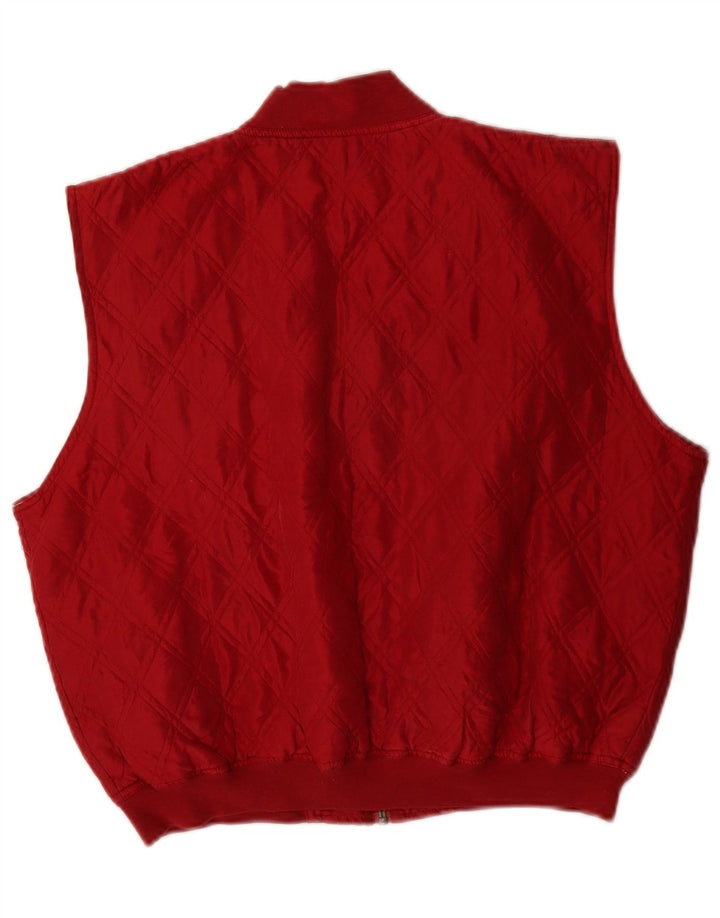 Gilet matlasat Naf pentru femei UK 12 Medium Red Silk