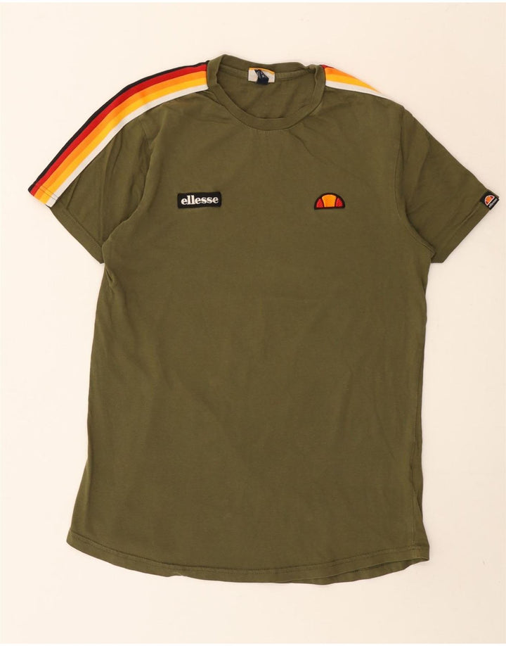 Tricou pentru bărbați Ellesse Top, verde mediu, bumbac color bloc