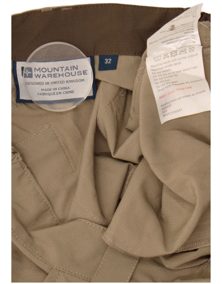 Mountain Warehouse Pantaloni Cargo Cropped Bărbați L32 L25 Poliester Bej