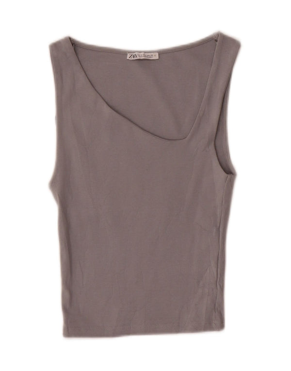 Top Vest Crop pentru Damă Zara UK 8 Small Gri