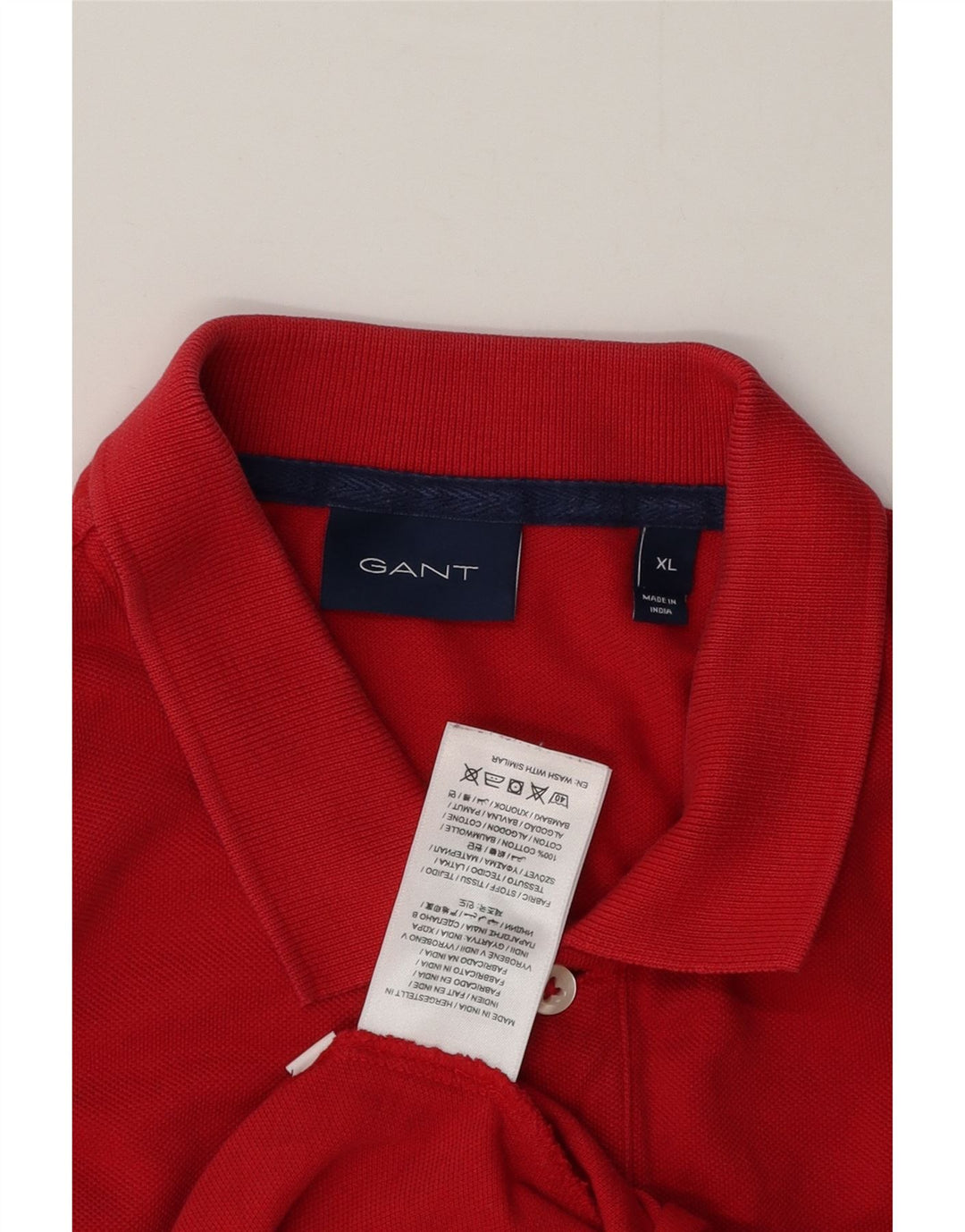 Tricou polo pentru bărbați Gant XL, bumbac roșu