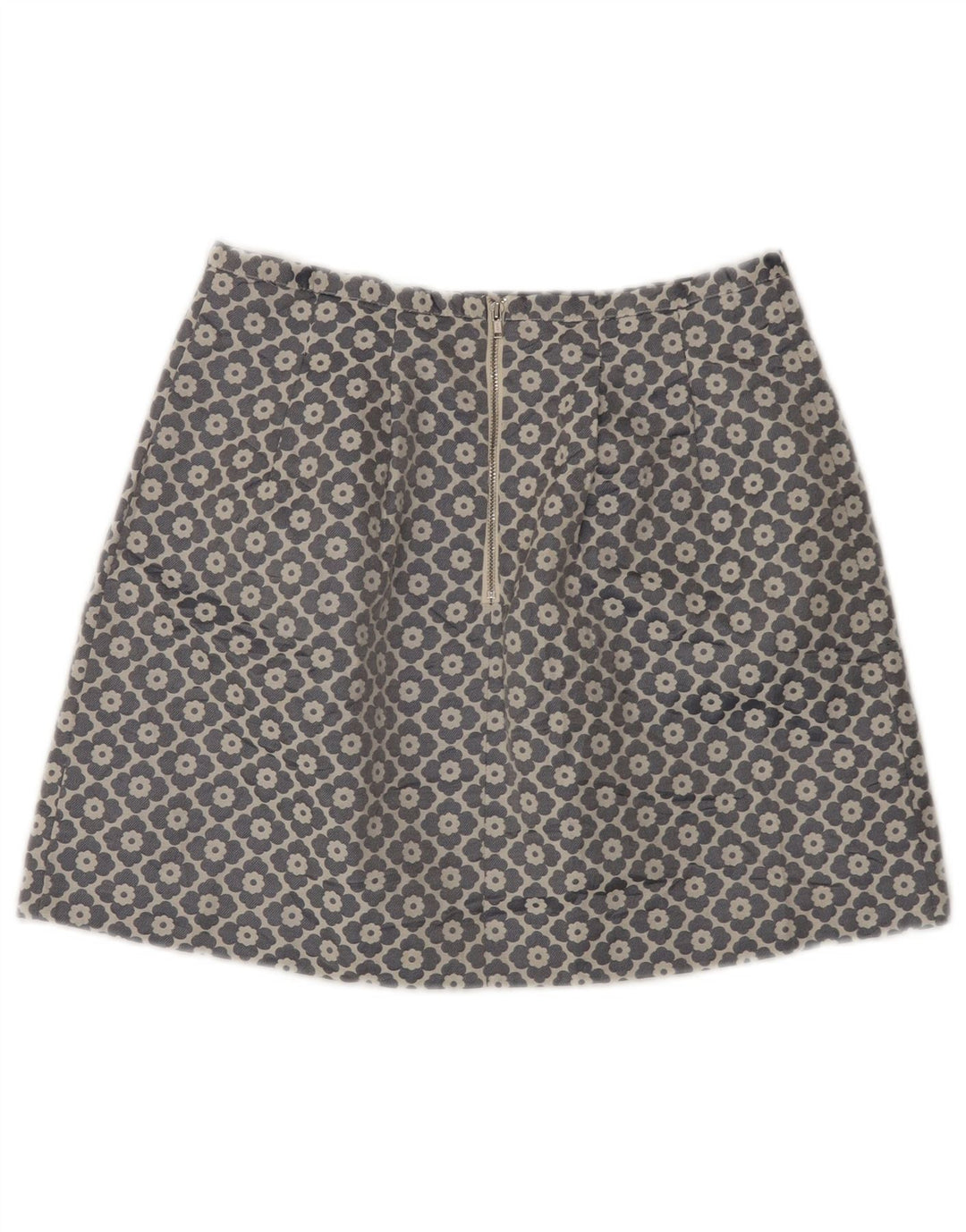 Fusta mini pentru femei Oasis UK 10 Small W28 Gri Floral Poliester