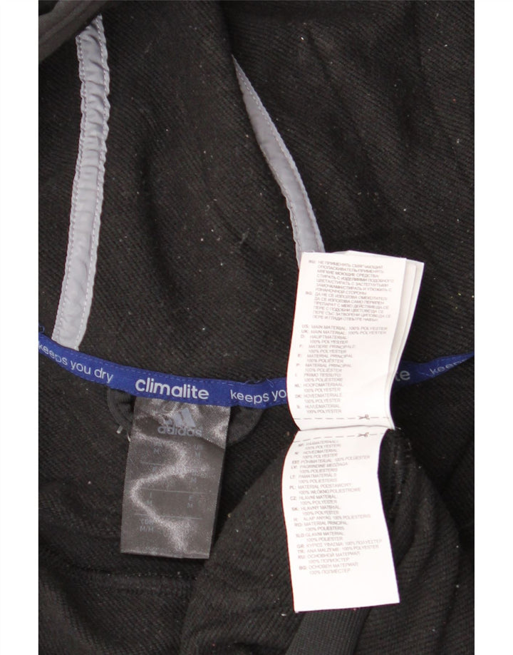 Pulover ADIDAS Climalite Zip pentru bărbați, mediu negru, bloc de culoare