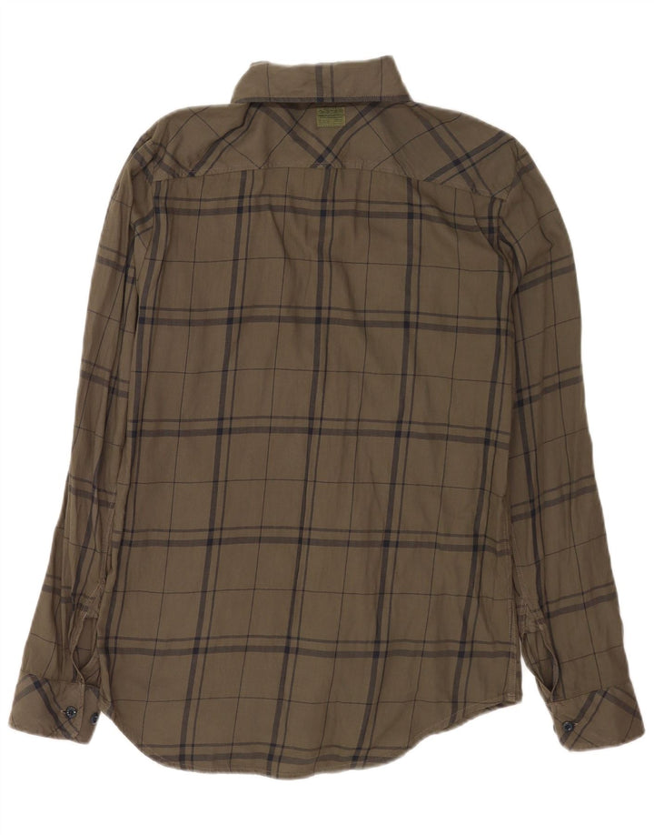 Cămașă de flanel pentru bărbați G-Star Slim Fit, cu carouri mici, verzi