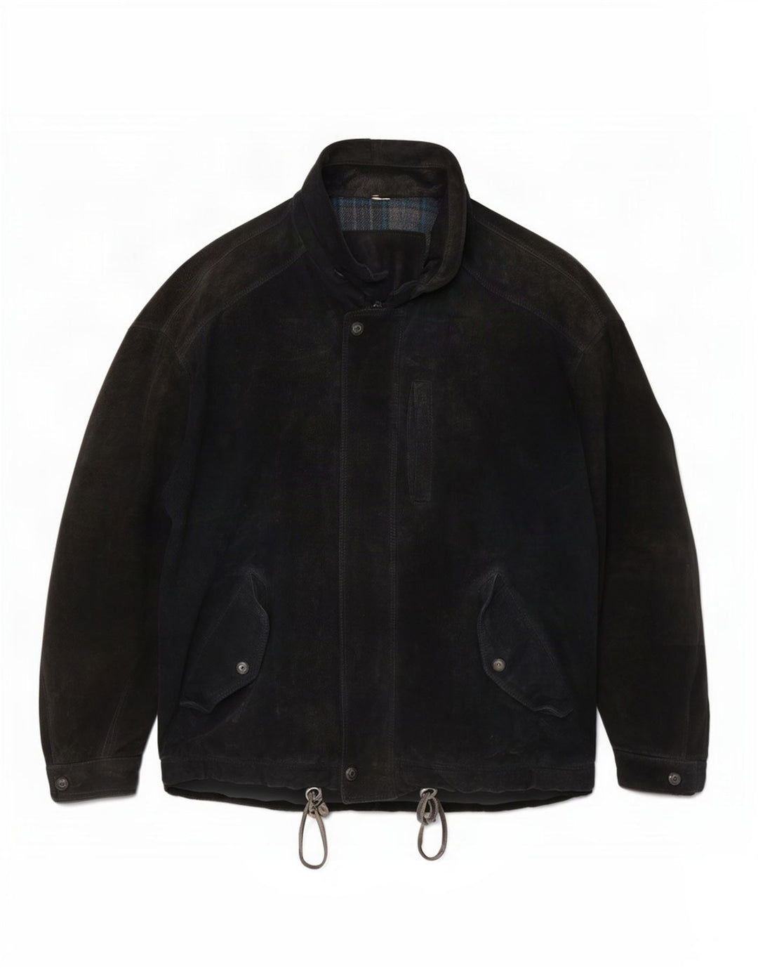 Jachetă vintage pentru bărbați din piele intoarsa UK 42 XL negru