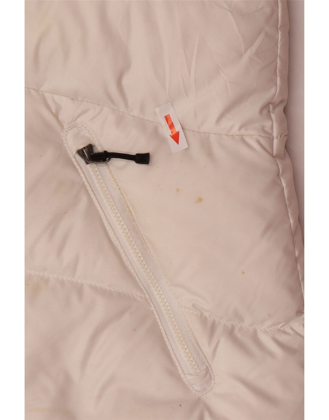 Gilet căptușit cu glugă Nike pentru femei UK 12/14 Poliester alb mediu