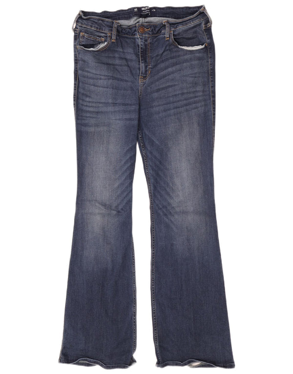 Blugi Hollister pentru femei Bootcut UK 16 Large W33 L30 Blue Cotton