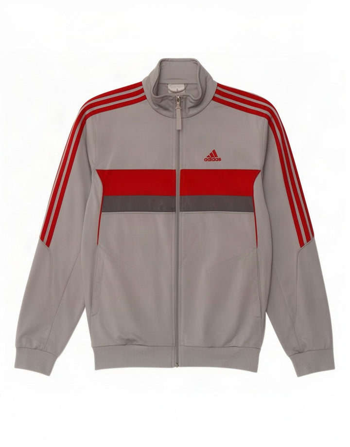 Jachetă de trening Adidas pentru bărbați Marea Britanie 36/38, Gri mic, poliester color bloc