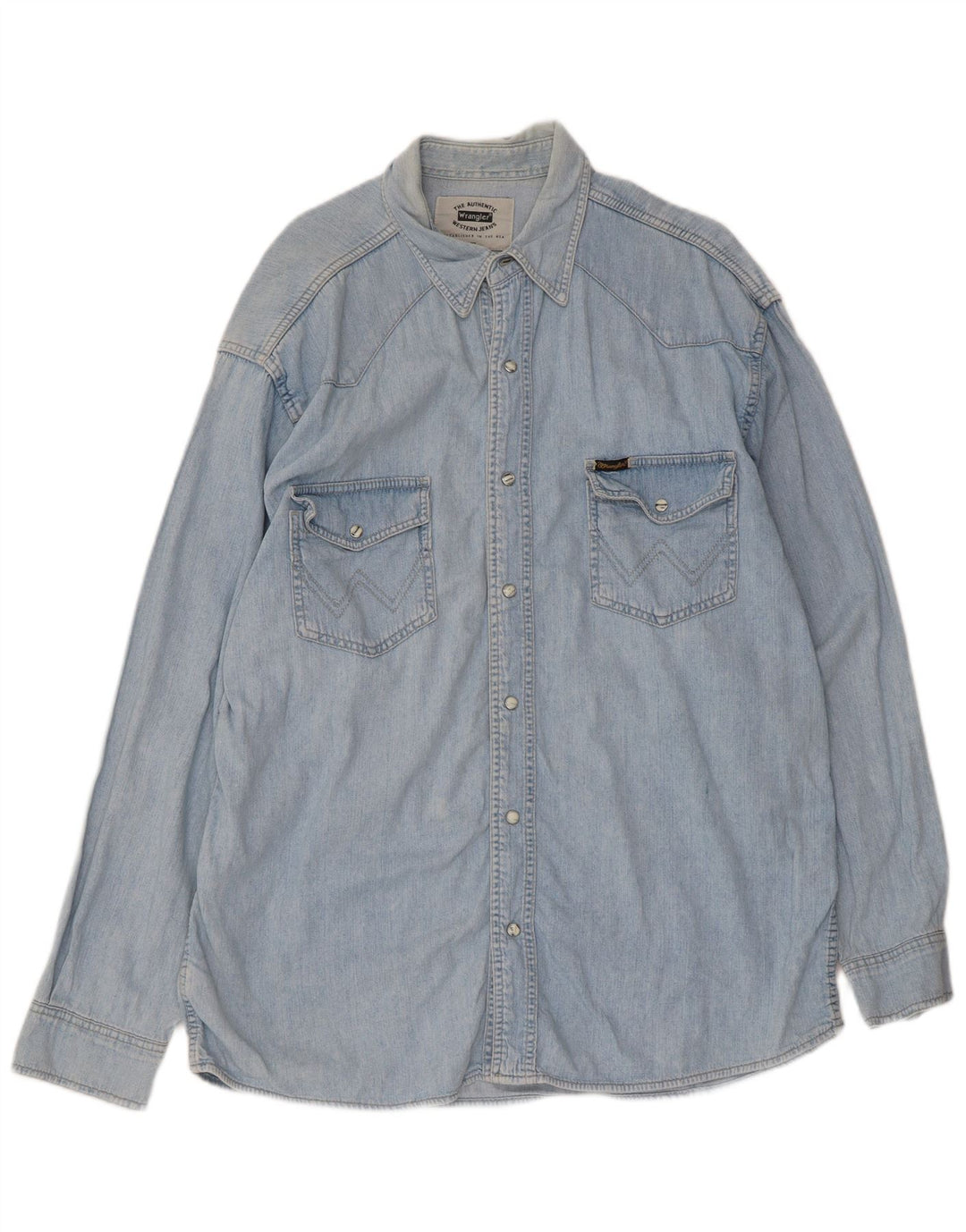 Cămașă din blugi pentru bărbați Wrangler, bumbac albastru XL
