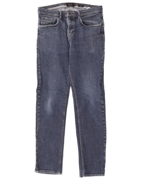 Massimo Dutti blugi slim pentru bărbați W31 L29 bumbac albastru