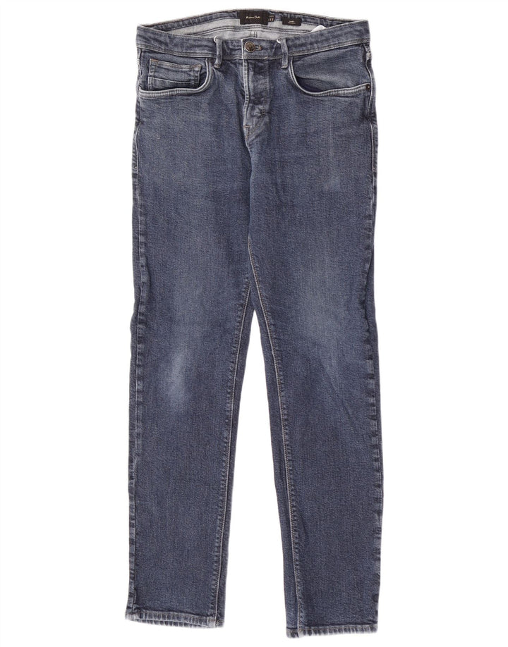 Massimo Dutti blugi slim pentru bărbați W31 L29 bumbac albastru