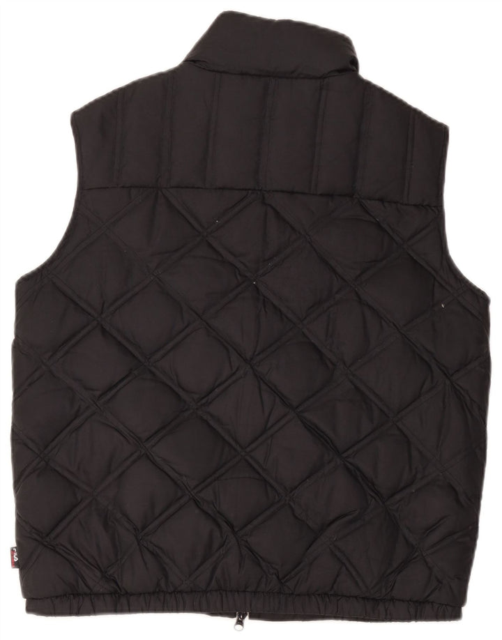 Gilet căptușit pentru femei Fila UK 14 Medium Black Poliester
