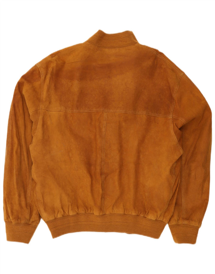 Jachetă Bomber Vintage pentru bărbați din piele intoarsa IT 52 XL Bej