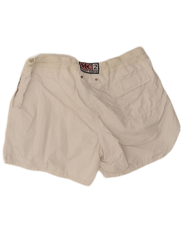 Pantaloni scurți de înot grafic Saint Barth pentru bărbați 2XL, alb, poliamidă