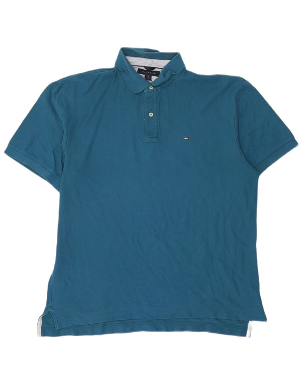Tricou polo Tommy Hilfiger pentru bărbați XL, bumbac albastru