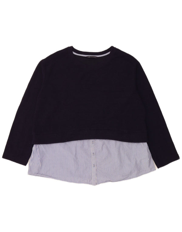 Pulover pentru femei Marks & Spencer cu gât de barcă, UK 18 XL, bleumarin