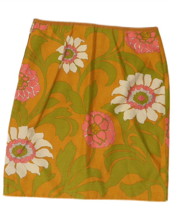 Fusta creion vintage pentru femei W28 Medium Multicolor Floral