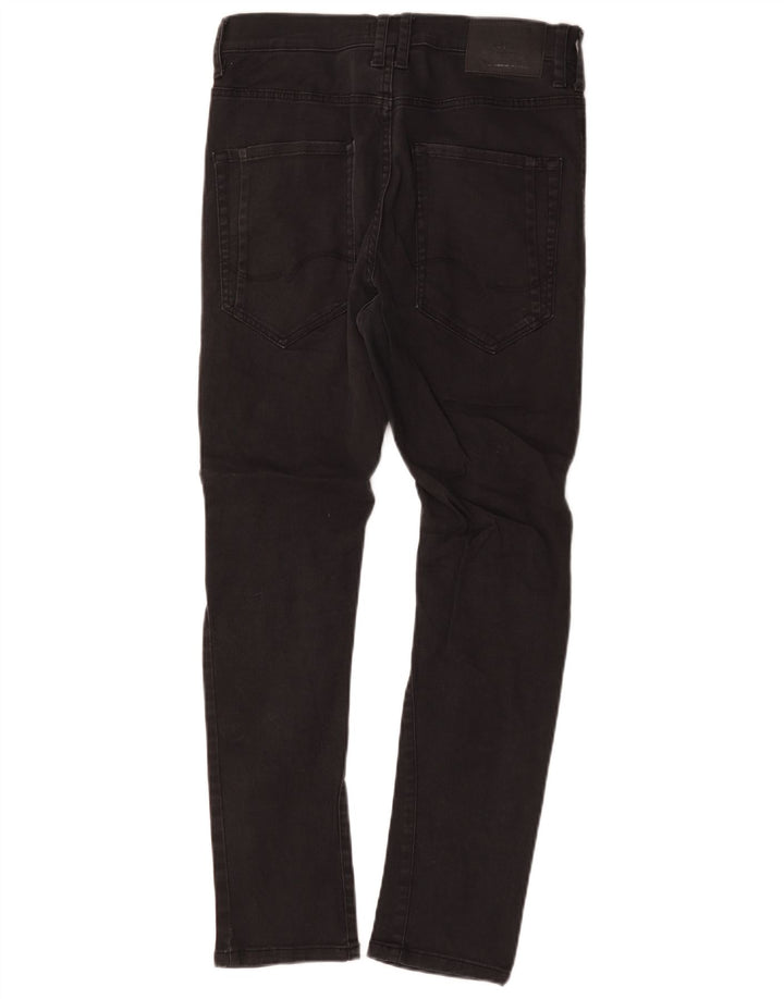 Blugi slim pentru bărbați Jack & Jones W28 L27 bumbac negru