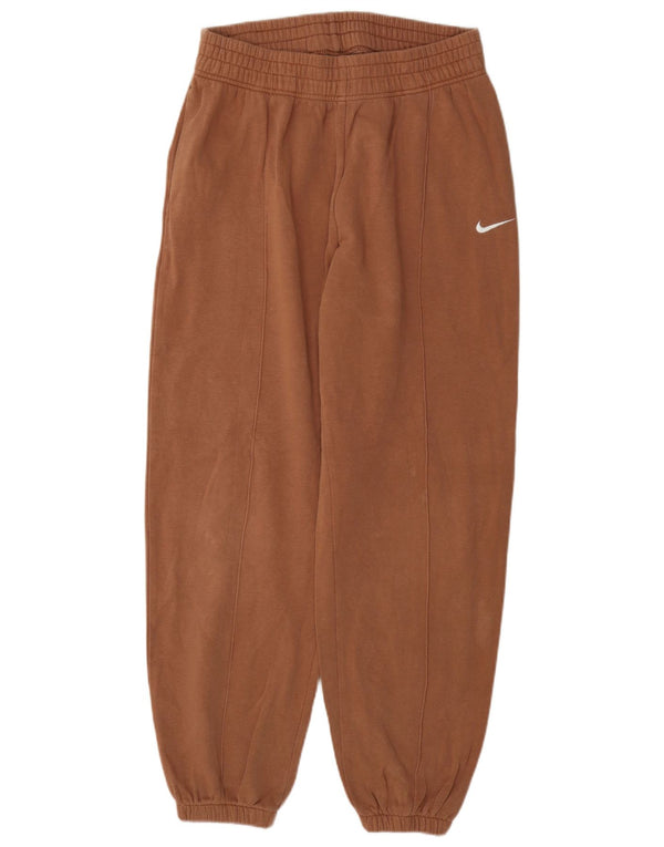 Pantaloni de trening Nike pentru femei, cu tăiere largi, Joggeri UK 12 Bumbac maro mediu