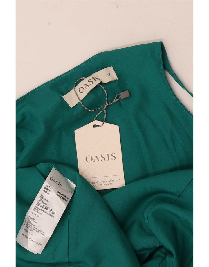 Rochie Oasis pentru femei fără mâneci, UK 12 Poliester verde mediu