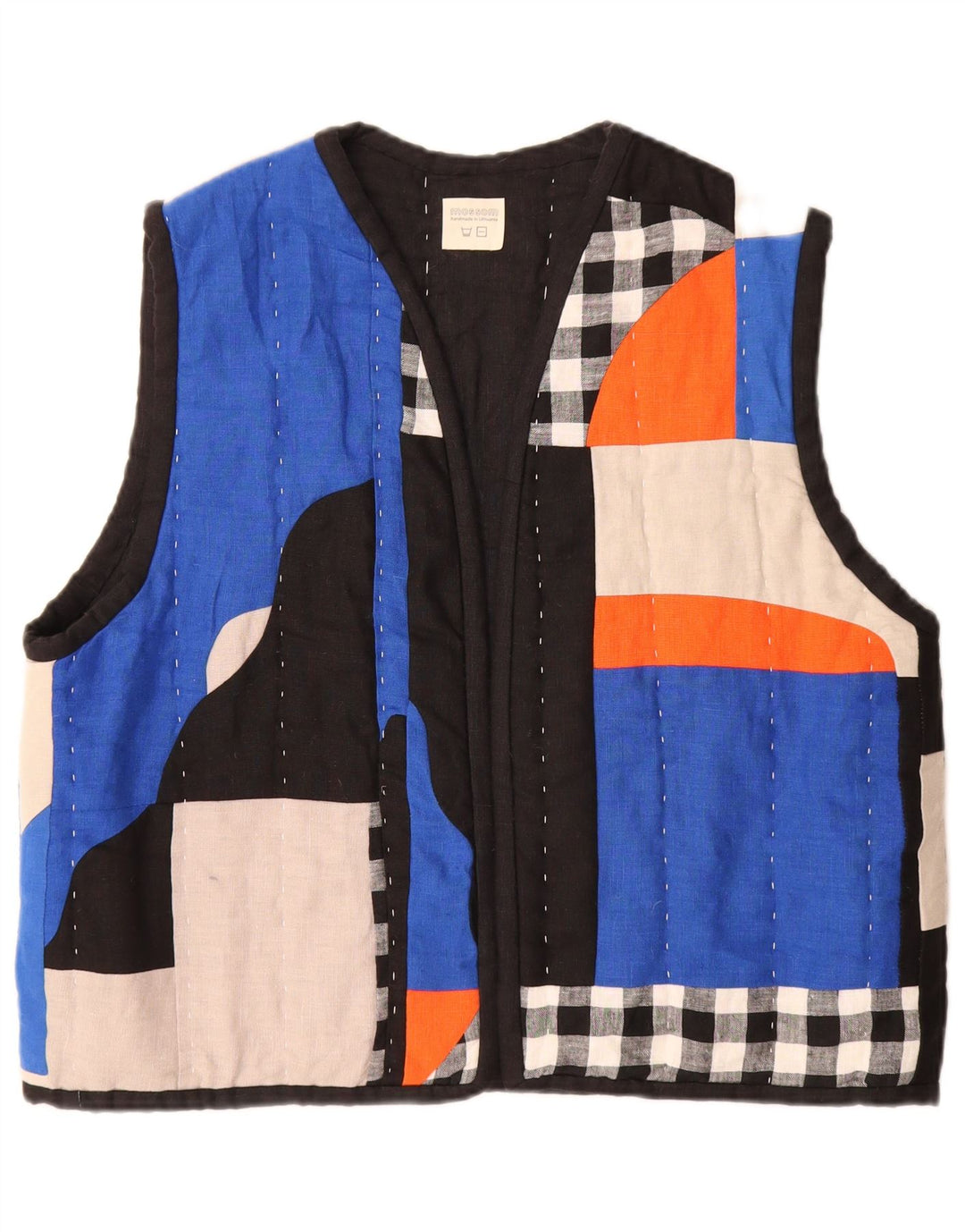 Gilet pentru femei Mossom, deschis manual, matlasat, UK 18 XL, multicolor, mozaic