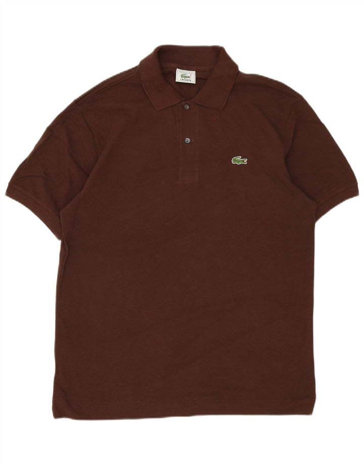 Tricou polo Lacoste pentru bărbați, mărimea 4, bumbac maro mediu