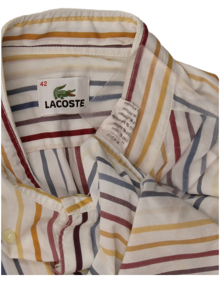 Cămașă pentru bărbați LACOSTE Mărimea 42 Bumbac cu dungi multicolore mare