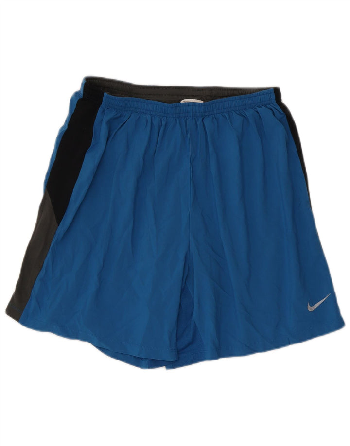 Pantaloni scurți sport Nike pentru băieți 13-14 ani XL Albastru Poliester color bloc