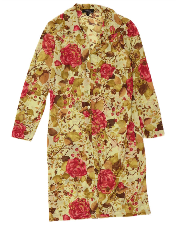 Rochie cămașă cu mânecă lungă pentru femei Kookai Mărimea 1 Mic Verde Floral Boem