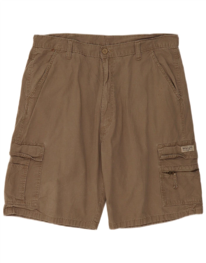 Pantaloni scurți cargo Wrangler pentru bărbați W36, bumbac mare kaki