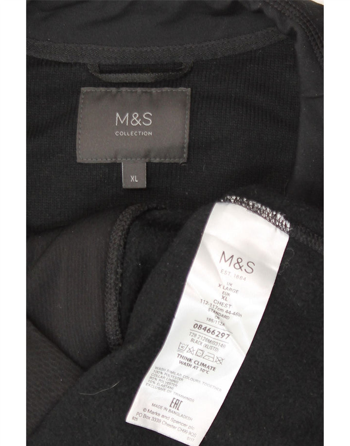 Gilet pentru bărbați Marks & Spencer din fleece UK 42 XL poliester negru
