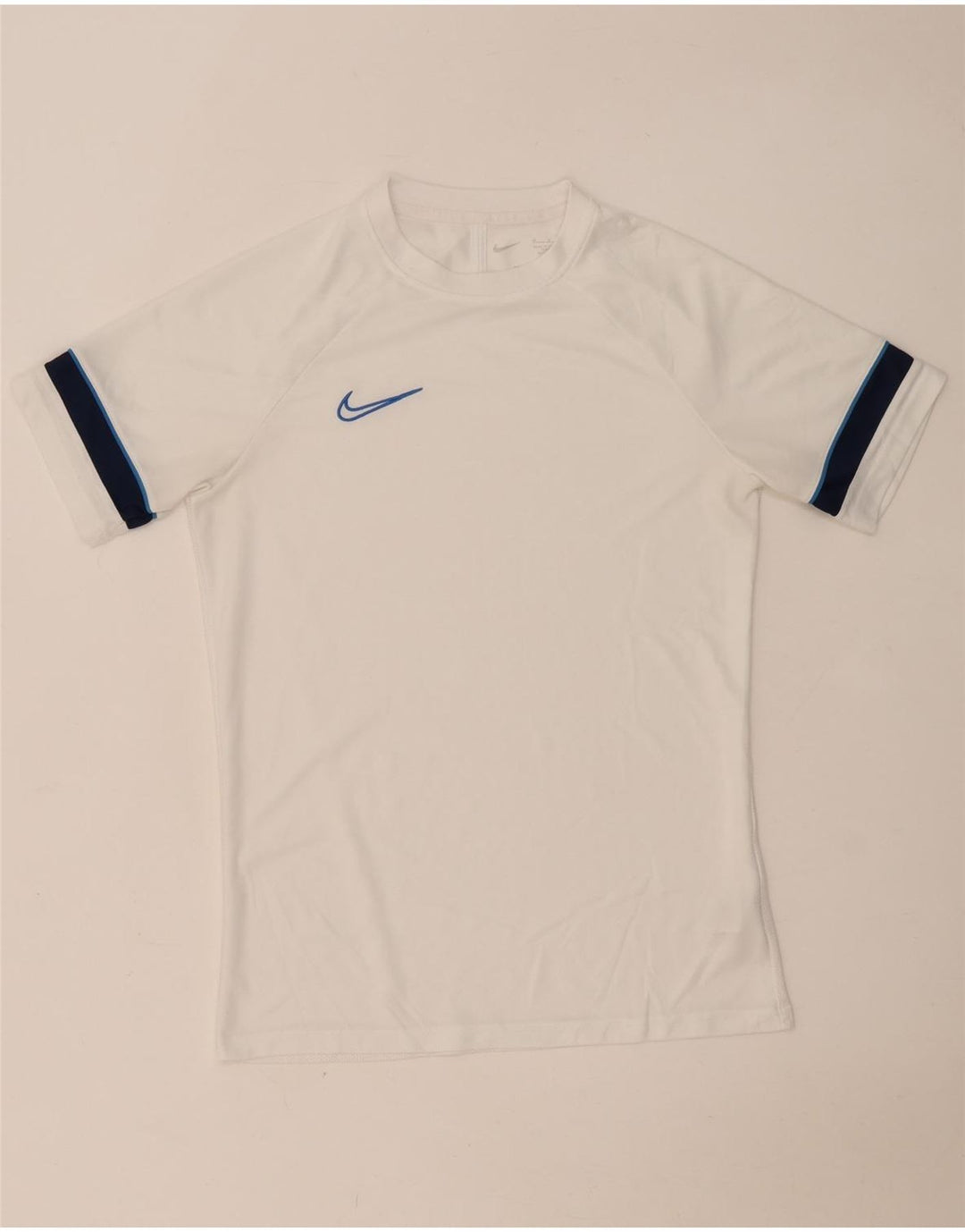 Tricou NIKE Dri Fit pentru bărbați Top mediu alb din poliester color bloc