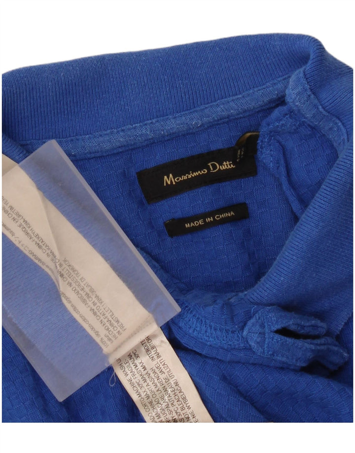 Tricou polo Massimo Dutti pentru bărbați, mare, albastru, bumbac