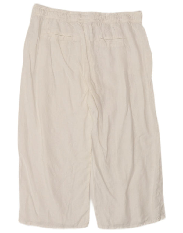 Pantaloni tăiați pentru femei Marks & Spencer UK 14 Large W30 L28 White