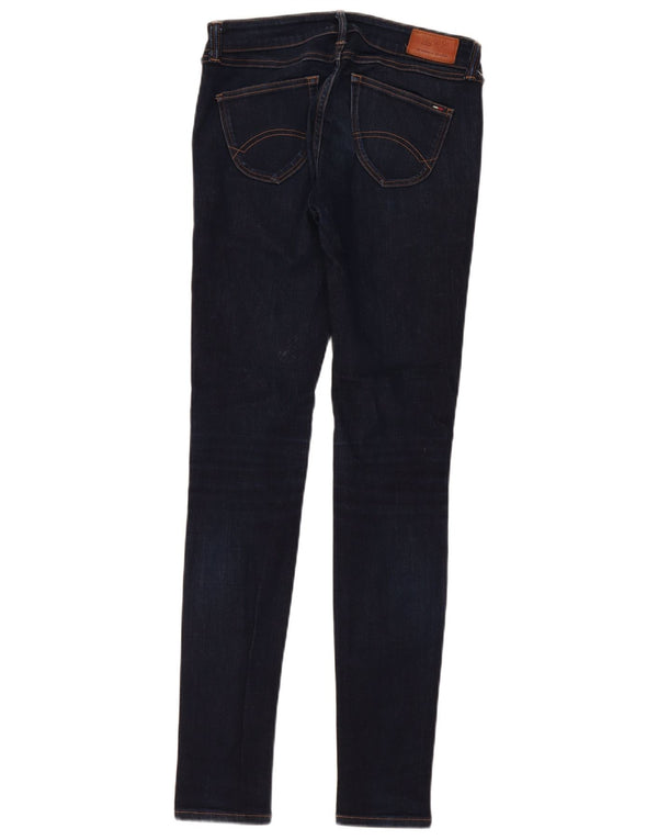 Blugi skinny pentru femei cu talie joasă Tommy Hilfiger L28 L34 bumbac bleumarin
