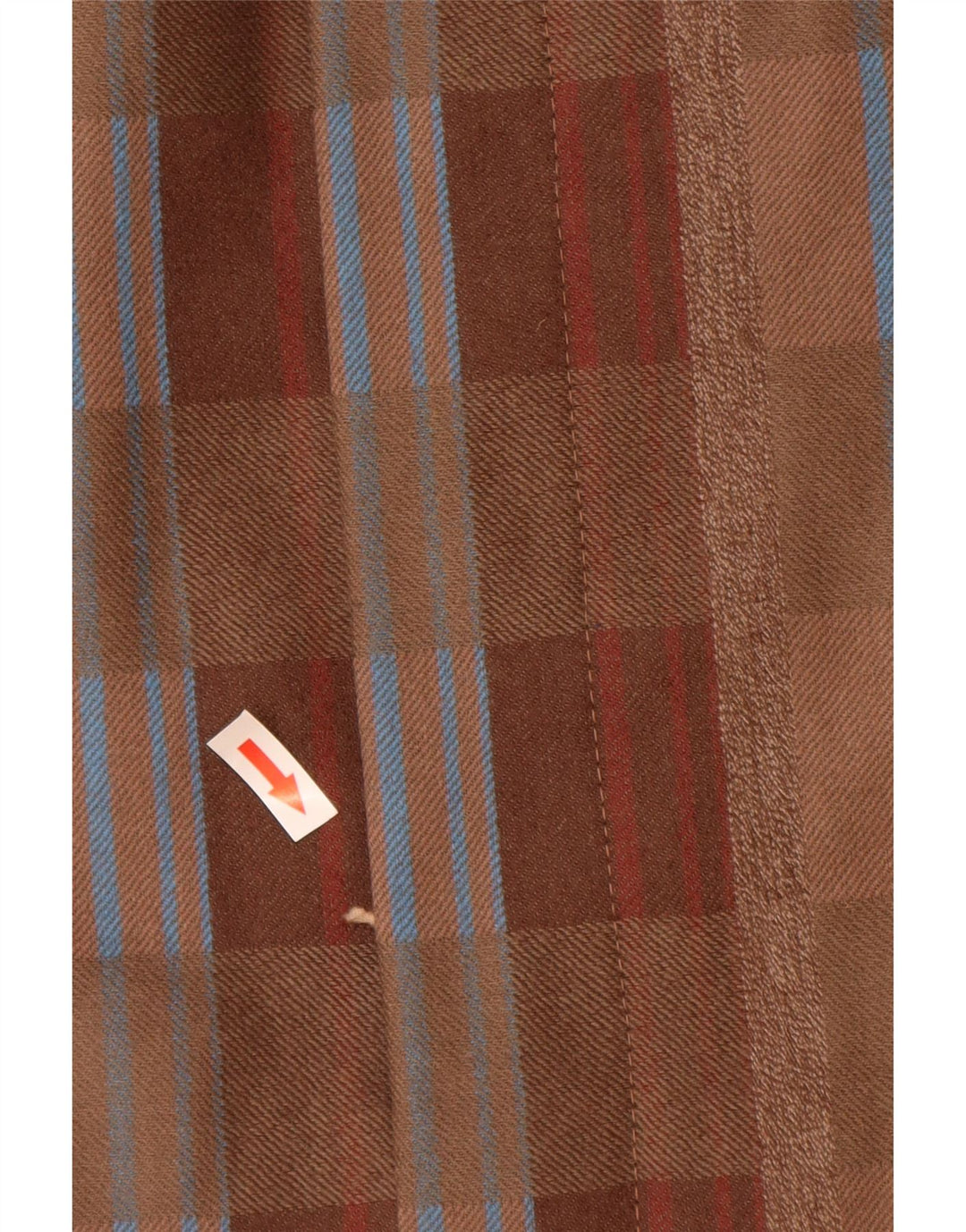 Fusta dreaptă pentru femei vintage cu talie înaltă IT 44 Medium W26 Maro carouri