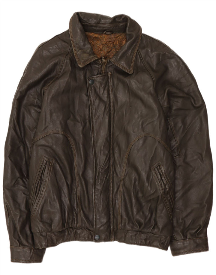 Jachetă de piele pentru bărbați VINTAGE UK 42 XL maro