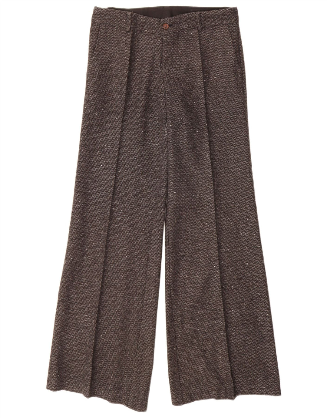 Pantaloni casual pentru femei VINTAGE IT 40 Small W28 L32 Gri Herringbone