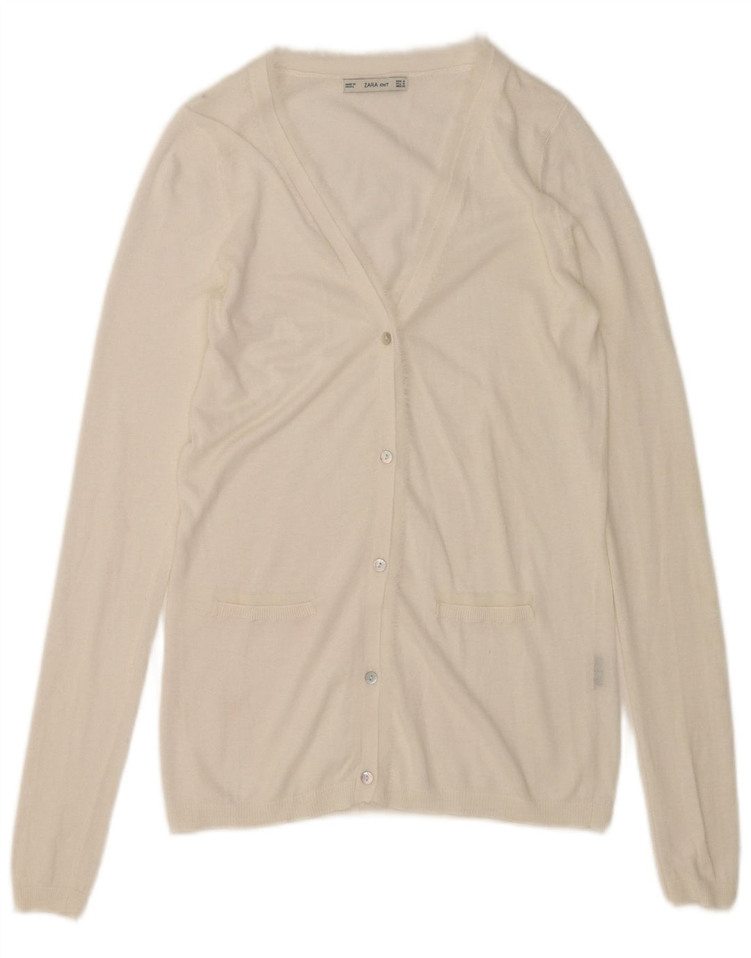 Pulover cardigan pentru femei Zara UK 10 Small White