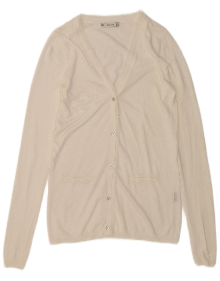 Pulover cardigan pentru femei Zara UK 10 Small White
