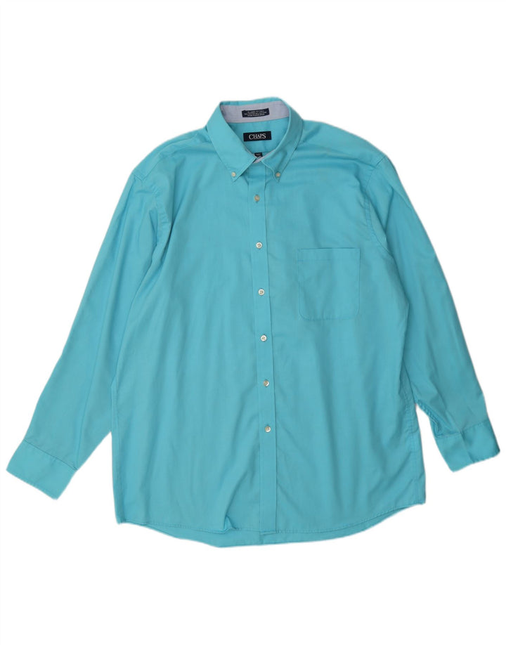 Cămașă pentru bărbați Chaps Classic Fit Mărimea 16 1/2 Mare Bumbac albastru