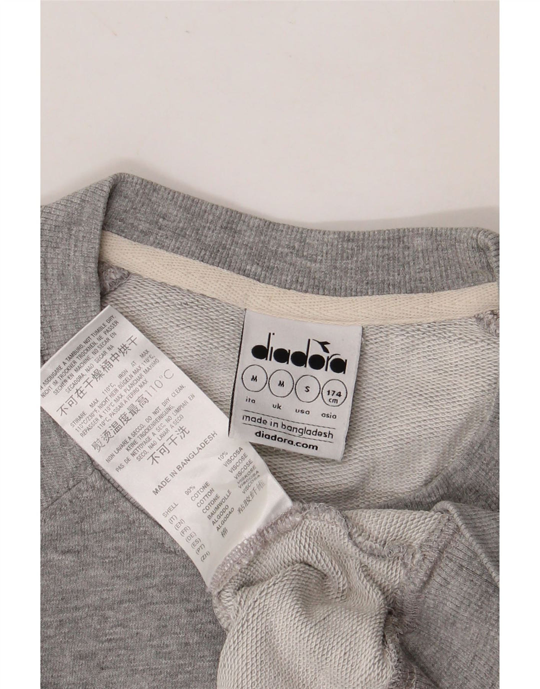 DIADORA Hanorac grafic pentru bărbați Pulover Bumbac Gri mediu