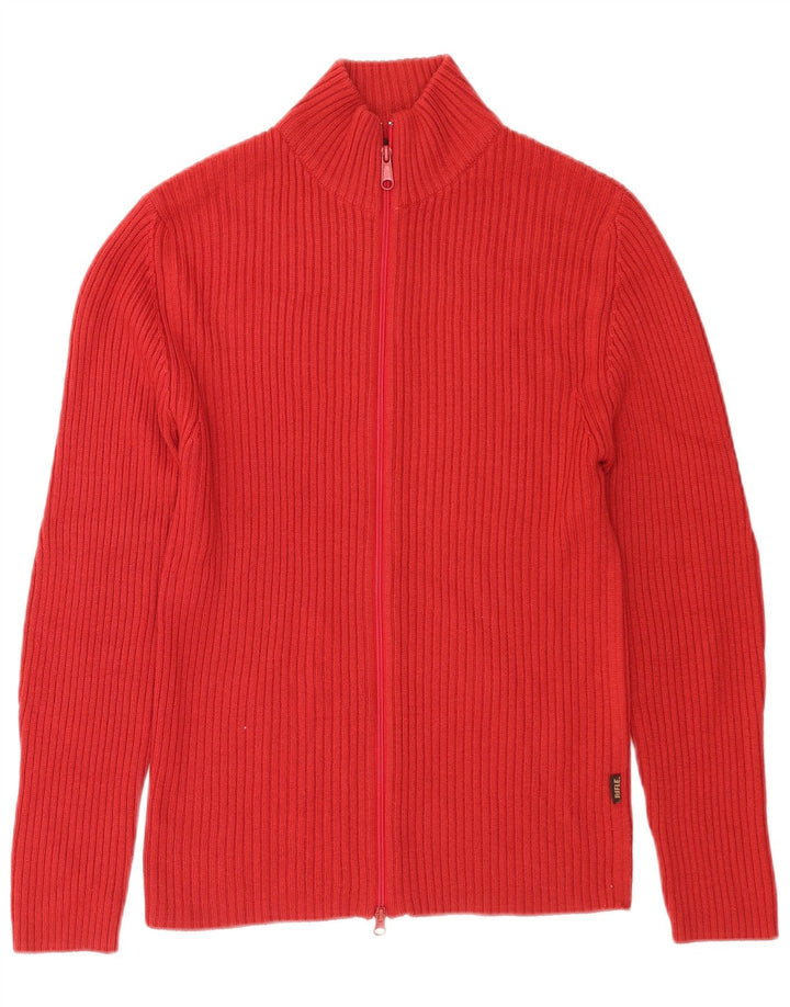 Pulover cardigan pentru bărbați Rifle, lână merinos roșie mare