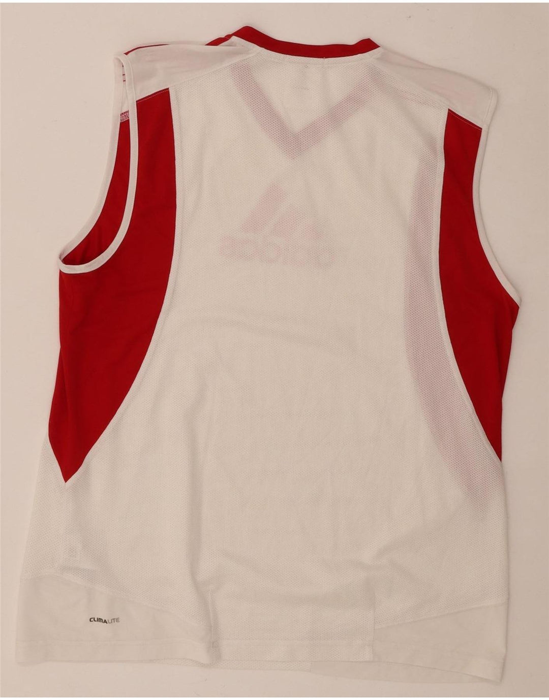 Adidas Climalite Graphic Vest Top pentru bărbați, mediu alb, poliester color bloc