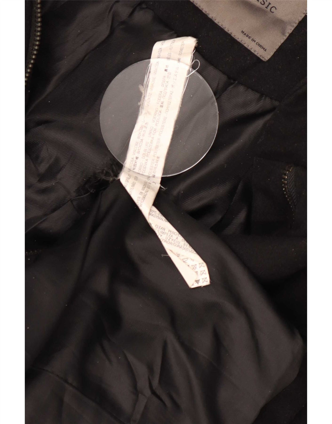 Jachetă de vânt cu glugă pentru femei Zara UK 18 XL Poliester negru